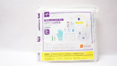 Medline URO170116Q Urology Total One Layer Tray 16Fr x 10mL